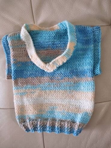 Suknje: Prsluk novi dečiji ručno pleteni vel 2, obim ispod pazuha 44 cm na lalafo.rs — 4 Suknje: Prsluk novi dečiji ručno pleteni vel 2, obim ispod pazuha 44 cm — 4