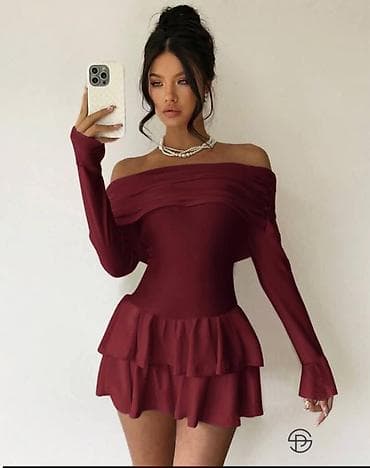 dve suknje po: ▪️Ženska mini haljina sa ramenima otkrivenim i dugim rukavima. Gornji na lalafo.rs — 1 dve suknje po: ▪️Ženska mini haljina sa ramenima otkrivenim i dugim rukavima. Gornji — 1
