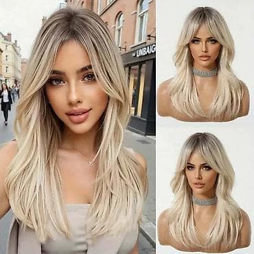 💫Duga ženska perika – balayage plavuša sa šiškama Cena: 3500 din na lalafo.rs — 1 💫Duga ženska perika – balayage plavuša sa šiškama Cena: 3500 din — 1