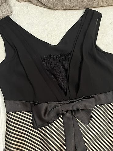 Elegantna haljina na pruge, crno-bela kombinacija.M/L - Gornji deo na lalafo.rs — 4 Elegantna haljina na pruge, crno-bela kombinacija.M/L - Gornji deo — 4