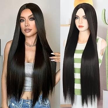 Wigs & Hair extensions: Perika – duga ravna crna kosa, prirodan izgled - Stil: ultra duga at lalafo.rs — 3 Wigs & Hair extensions: Perika – duga ravna crna kosa, prirodan izgled - Stil: ultra duga — 3