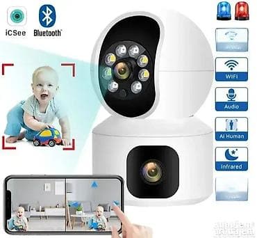 Dupla PTZ IP WiFi kamera sa duplim ekranom 📹 Unutrašnja kućna na lalafo.rs — 4 Dupla PTZ IP WiFi kamera sa duplim ekranom 📹 Unutrašnja kućna — 4