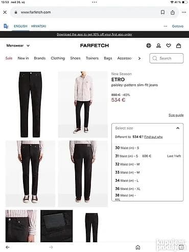 kom sa etiketom: Jeans, Etro, color - Blue at lalafo.rs — 7 kom sa etiketom: Jeans, Etro, color - Blue — 7