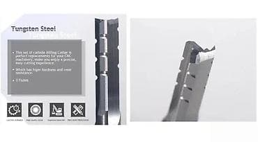 Karbidna glodalica za CNC – 3 žleba (flute), za drvo - Materijal at lalafo.rs — 1 Karbidna glodalica za CNC – 3 žleba (flute), za drvo - Materijal — 1