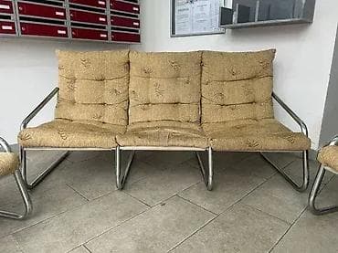 Mid Century Modern sofa / trosed - INOX 🛋️✨ Sofa u odličnom stanju na lalafo.rs — 3 Mid Century Modern sofa / trosed - INOX 🛋️✨ Sofa u odličnom stanju — 3