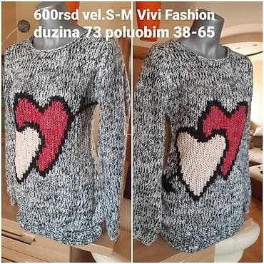 Ženski džemper Vivi Fashion - Siva melirana pletena tekstura sa na lalafo.rs — 2 Ženski džemper Vivi Fashion - Siva melirana pletena tekstura sa — 2