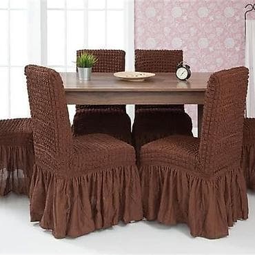 Elegantne elastične navlake za trpezarijske stolice sa volanom - na lalafo.rs — 2 Elegantne elastične navlake za trpezarijske stolice sa volanom - — 2