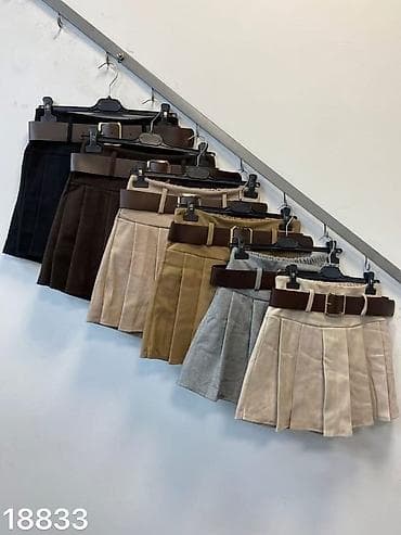 Ženska plisirana mini suknja sa kaišem - Model: mini suknja A-kroja na lalafo.rs — 5 Ženska plisirana mini suknja sa kaišem - Model: mini suknja A-kroja — 5