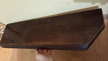 Drvena zidna polica sa konzolama - Materijal: puno drvo tamno.Hrast na lalafo.rs — 8 Drvena zidna polica sa konzolama - Materijal: puno drvo tamno.Hrast — 8