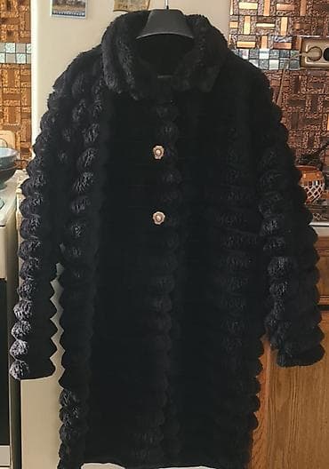 Crni ženski kaput od veštačkog krzna - Materijal: meko, gusto na lalafo.rs — 1 Crni ženski kaput od veštačkog krzna - Materijal: meko, gusto — 1