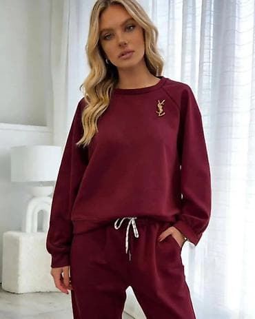 Ženski komplet trenirke – duks + donji deo - Kroj: udoban, opušten na lalafo.rs Ženski komplet trenirke – duks + donji deo - Kroj: udoban, opušten