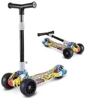 Scooters, skateboards and hoverboards: Trotinet za decu sa 3 točka – grafitni/šareni dizajn - Stabilna at lalafo.rs — 1 Scooters, skateboards and hoverboards: Trotinet za decu sa 3 točka – grafitni/šareni dizajn - Stabilna — 1