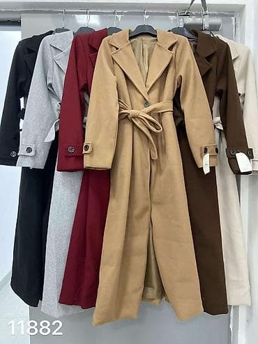 Elegantni ženski dugi kaput sa pojasom - Kroj: duga silueta do na lalafo.rs — 4 Elegantni ženski dugi kaput sa pojasom - Kroj: duga silueta do — 4