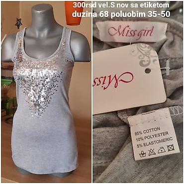 Siva ženska majica bez rukava – Miss Girl. - Veličina: S - Dužina: 68 na lalafo.rs — 1 Siva ženska majica bez rukava – Miss Girl. - Veličina: S - Dužina: 68 — 1