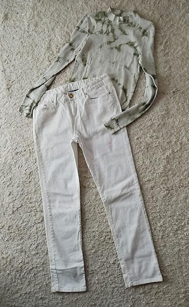 Set lot pantalone i streč majica Janina bele pantalone kvalitetnog na lalafo.rs — 1 Set lot pantalone i streč majica Janina bele pantalone kvalitetnog — 1