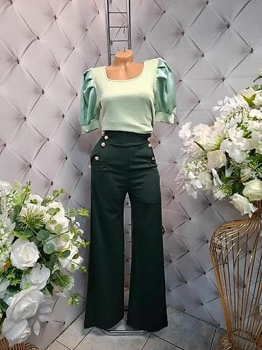 Elegantna ženska kombinacija u tonovima zelene: - Bluza u na lalafo.rs Elegantna ženska kombinacija u tonovima zelene: - Bluza u