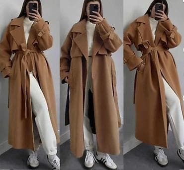 zenske broj: Dugi ženski kaput/trenč sa pojasom - Model: klasičan oversized kroj at lalafo.rs — 2 zenske broj: Dugi ženski kaput/trenč sa pojasom - Model: klasičan oversized kroj — 2