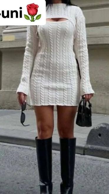 Pletena haljina sa bolerom – set - Dvodelni set: uska pletena mini na lalafo.rs Pletena haljina sa bolerom – set - Dvodelni set: uska pletena mini