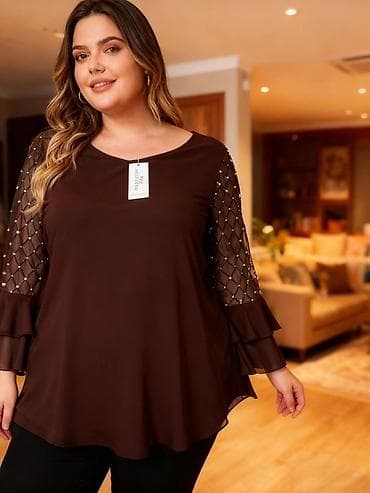 🔥Elegantna bluza sa ukrasnim rukavima – plus size Za punije Xxl 1999 na lalafo.rs — 5 🔥Elegantna bluza sa ukrasnim rukavima – plus size Za punije Xxl 1999 — 5