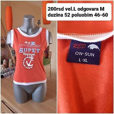 Ženska bezrukav majica – brend RED ON-SUN - Boja: narandžasta sa na lalafo.rs — 1 Ženska bezrukav majica – brend RED ON-SUN - Boja: narandžasta sa — 1
