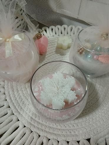 Dekorativne sveće u staklenim čašama – ručni rad - Elegantne čaše na lalafo.rs — 3 Dekorativne sveće u staklenim čašama – ručni rad - Elegantne čaše — 3