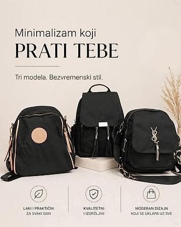 Crne damske torbe/ruksaci – tri minimalistička modela u bezvremenskom na lalafo.rs Crne damske torbe/ruksaci – tri minimalistička modela u bezvremenskom