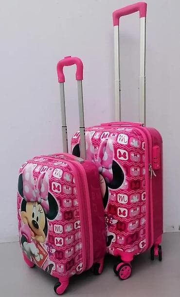 Backpacks, bags and suitcases: Set dečijih kofera sa motivom Mini Maus, idealan za putovanja. Koferi at lalafo.rs — 1 Backpacks, bags and suitcases: Set dečijih kofera sa motivom Mini Maus, idealan za putovanja. Koferi — 1