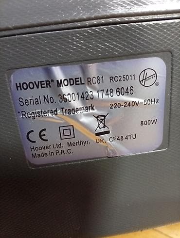 Hoover usisivač bez kese – model RC81 RC25011, 800 W - Ciklonska na lalafo.rs — 3 Hoover usisivač bez kese – model RC81 RC25011, 800 W - Ciklonska — 3