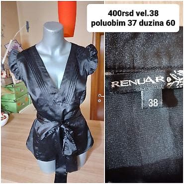 Renuar crna bluzica/kimono top - Veličina: 38 - Mere: poluobim 37 na lalafo.rs Renuar crna bluzica/kimono top - Veličina: 38 - Mere: poluobim 37