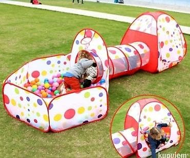 All for children's playground: Polka Dot 3-delnI set za igru – šator + tunel + bazen za loptice - at lalafo.rs — 2 All for children's playground: Polka Dot 3-delnI set za igru – šator + tunel + bazen za loptice - — 2