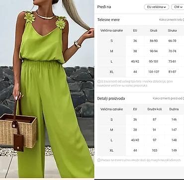 Ženski letnji kombinezon u jarko zelenoj (limeta) boji. - Model na lalafo.rs — 3 Ženski letnji kombinezon u jarko zelenoj (limeta) boji. - Model — 3