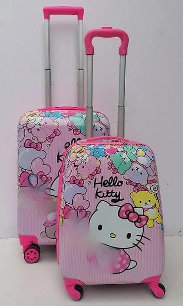 Travel suitcases and bags: Set kofera Hello Kitty – 2 kom - Dizajn: roze sa motivima Hello at lalafo.rs — 5 Travel suitcases and bags: Set kofera Hello Kitty – 2 kom - Dizajn: roze sa motivima Hello — 5