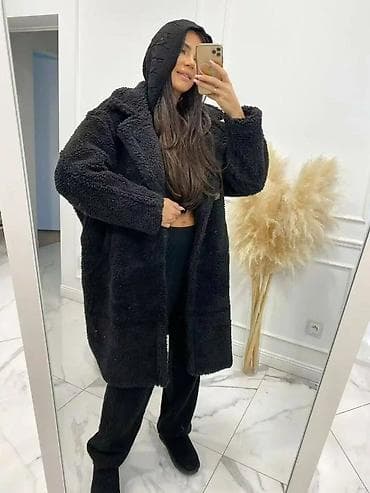 Ženski teddy kaput sa kapuljačom - Model: dugi teddy/šerpa kaput do na lalafo.rs — 1 Ženski teddy kaput sa kapuljačom - Model: dugi teddy/šerpa kaput do — 1