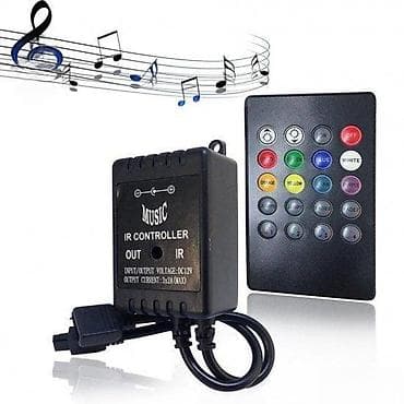 Muzički RGB 12V kontroler sa daljinskim upravljačem IR 20 ta. Potpuno na lalafo.rs — 1 Muzički RGB 12V kontroler sa daljinskim upravljačem IR 20 ta. Potpuno — 1