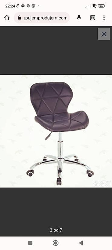 Ergonomska kancelarijska stolica na točkićima – moderan model sa na lalafo.rs — 5 Ergonomska kancelarijska stolica na točkićima – moderan model sa — 5