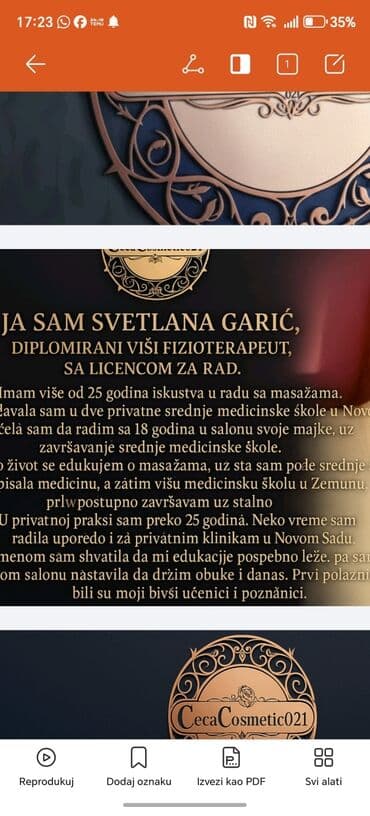 Profesionalne masaže i edukacija – CecaCosmetic021 Klikom ma link ili na lalafo.rs Profesionalne masaže i edukacija – CecaCosmetic021 Klikom ma link ili