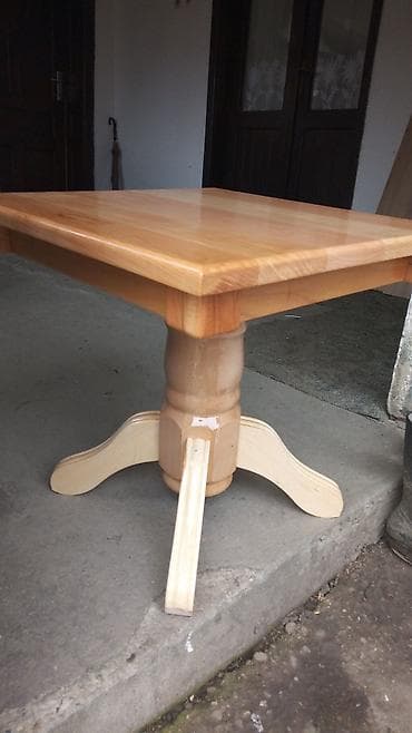 Drveni sto sa centralnim postoljem - Materijal: pun masiv (svetli ton na lalafo.rs Drveni sto sa centralnim postoljem - Materijal: pun masiv (svetli ton