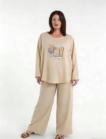 Ženski komplet za svakodnevno nošenje – duks i široke pantalone - na lalafo.rs — 3 Ženski komplet za svakodnevno nošenje – duks i široke pantalone - — 3