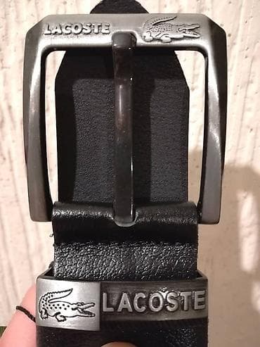 Novi muski kozni markirani kais Lacoste sa crnom kozom. Zemlja porekla na lalafo.rs — 2 Novi muski kozni markirani kais Lacoste sa crnom kozom. Zemlja porekla — 2