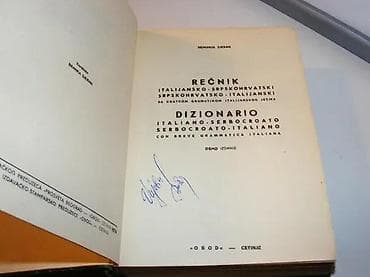 Rečnik italijansko-srpskohrvatski Nemanja SjeranStandarni na lalafo.rs — 1 Rečnik italijansko-srpskohrvatski Nemanja SjeranStandarni — 1