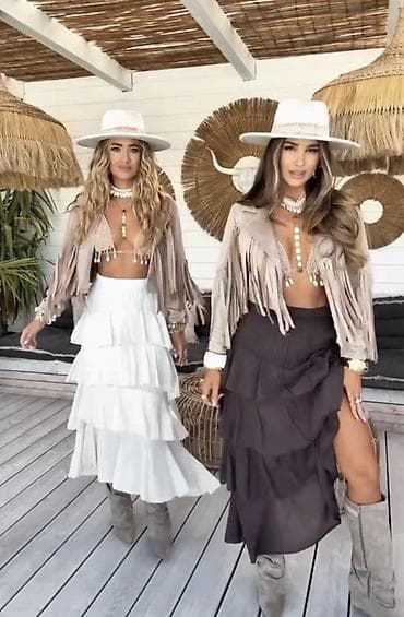 eko koza sa: 🔥Ženska kraća jakna sa resama - Stil: western/boho, kroj do struka - at lalafo.rs — 9 eko koza sa: 🔥Ženska kraća jakna sa resama - Stil: western/boho, kroj do struka - — 9