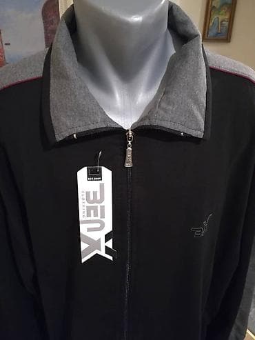 Novi muski pamucni duks sa kragnom u velikom broju Benx 5XL Crni na lalafo.rs — 2 Novi muski pamucni duks sa kragnom u velikom broju Benx 5XL Crni — 2