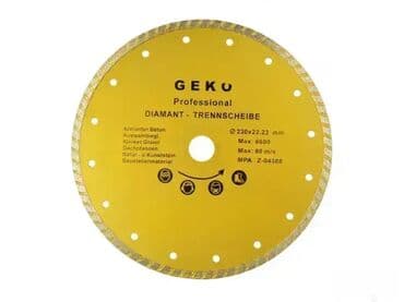 Ploča za sečenje armiranog betona TURBO 230 mm (rupa 22 mm) GEKO 💎 na lalafo.rs Ploča za sečenje armiranog betona TURBO 230 mm (rupa 22 mm) GEKO 💎