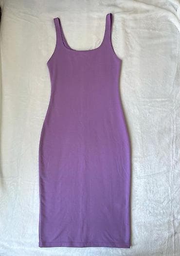 Uska haljina boje lavande - Boja: pastelno-ljubičasta - Kroj na lalafo.rs Uska haljina boje lavande - Boja: pastelno-ljubičasta - Kroj