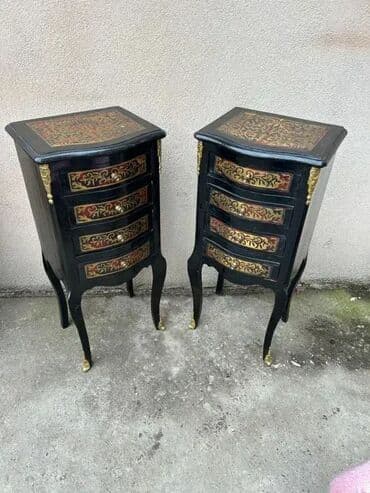 Antique Dressers: Stare stilske Boulle komode / noćni ormarići Stare Boulle komode / at lalafo.rs — 2 Antique Dressers: Stare stilske Boulle komode / noćni ormarići Stare Boulle komode / — 2