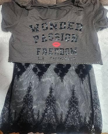 Majica brenda Guess, podmajica od crne čipke, a preko nje je pamuk sa na lalafo.rs — 1 Majica brenda Guess, podmajica od crne čipke, a preko nje je pamuk sa — 1