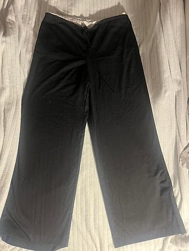 ZARA ženske pantalone – model sa širokim nogavicama - Boja: crna - na lalafo.rs — 1 ZARA ženske pantalone – model sa širokim nogavicama - Boja: crna - — 1