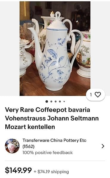 Home & Garden: Bokal nov Johann Seltmann Bavaria,Mocartova forma 70te. Redak bokal at lalafo.rs — 5 Home & Garden: Bokal nov Johann Seltmann Bavaria,Mocartova forma 70te. Redak bokal — 5