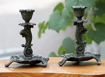 Stari svećnjak, PAR neoklasično-barokni revival, shabby-chic. Par na lalafo.rs — 5 Stari svećnjak, PAR neoklasično-barokni revival, shabby-chic. Par — 5