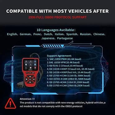 Transport: OBDII dijagnostički skener V619 – 2025 Newest Model - Podržani puni at lalafo.rs — 7 Transport: OBDII dijagnostički skener V619 – 2025 Newest Model - Podržani puni — 7